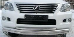 26 999 р. Тройная защита переднего бампера Russtal 70 мм  Lexus LX570  J200 (2007-2012) дорестайлинг  с доставкой в г. Санкт‑Петербург. Увеличить фотографию 1