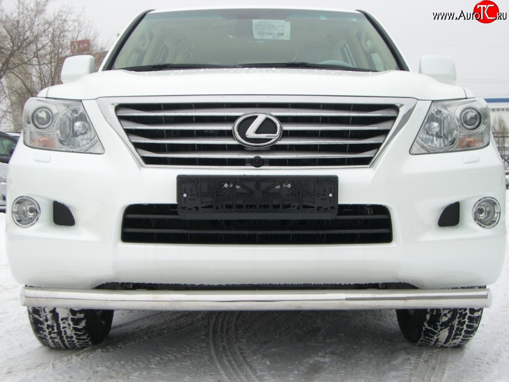 16 699 р. Одинарная защита переднего бампера Russtal 70 мм Lexus LX570 J200 дорестайлинг (2007-2012)  с доставкой в г. Санкт‑Петербург