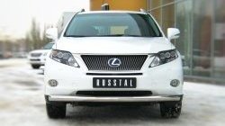 15 699 р. Одинарная защита переднего бампера Russtal диаметром 76 мм Lexus RX350 AL10 дорестайлинг (2008-2012)  с доставкой в г. Санкт‑Петербург. Увеличить фотографию 2