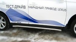 22 499 р. Защита порогов SLITKOFF из круглой трубы диаметром 63 мм Lexus RX450H AL10 дорестайлинг (2009-2012)  с доставкой в г. Санкт‑Петербург. Увеличить фотографию 3