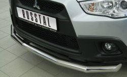 16 999 р. Одинарная защита переднего бампера SLITKOFF диаметром 63 мм Mitsubishi ASX дорестайлинг (2010-2012)  с доставкой в г. Санкт‑Петербург. Увеличить фотографию 2