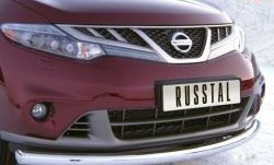 13 099 р. Одинарная защита переднего бампера Russtal (76 мм) Nissan Murano 2 Z51 рестайлинг (2010-2016)  с доставкой в г. Санкт‑Петербург. Увеличить фотографию 1