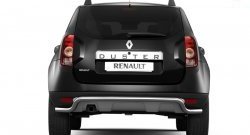 4 599 р. Защита Petroil Tuning заднего бампера диаметром 51 мм с изгибом под факоп  Renault Duster  HS (2010-2015) дорестайлинг (Нержавеющая полированная сталь)  с доставкой в г. Санкт‑Петербург. Увеличить фотографию 1