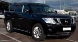 13 849 р. Защита порогов Russtal из круглой трубы диаметром 42 мм Nissan Patrol 6 Y62 дорестайлинг (2010-2014) (Защита порогов с со скосами на торцах (вариант 1))  с доставкой в г. Санкт‑Петербург. Увеличить фотографию 5