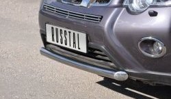 9 699 р. Одинарная защита переднего бампера Russtal диаметром 63 мм Nissan X-trail 2 T31 рестайлинг (2010-2015)  с доставкой в г. Санкт‑Петербург. Увеличить фотографию 2