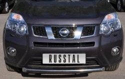 9 199 р. Одинарная защита переднего бампера Russtal диаметром 76 мм Nissan X-trail 2 T31 рестайлинг (2010-2015)  с доставкой в г. Санкт‑Петербург. Увеличить фотографию 1