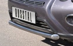 9 199 р. Одинарная защита переднего бампера Russtal диаметром 76 мм Nissan X-trail 2 T31 рестайлинг (2010-2015)  с доставкой в г. Санкт‑Петербург. Увеличить фотографию 2