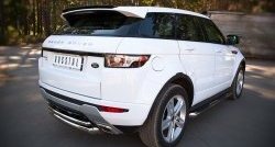 20 749 р. Защита заднего бампера (DYNAMIC, Ø76 и 42 мм, нержавейка) SLITKOFF  Land Rover Range Rover Evoque  1 L538 (2011-2018) дорестайлинг 3 дв., дорестайлинг 5 дв., рестайлинг 3 дв., рестайлинг 5 дв.  с доставкой в г. Санкт‑Петербург. Увеличить фотографию 2