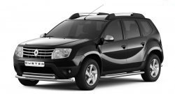 23 999 р. Порожки для ног из трубы Ø51 с алюминиевой площадкой Petroil Tuning  Renault Duster  HS (2010-2021) дорестайлинг, рестайлинг (Нержавеющая полированная сталь)  с доставкой в г. Санкт‑Петербург. Увеличить фотографию 5