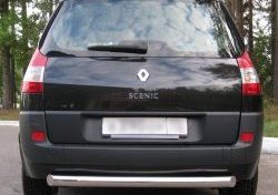 9 599 р. Защита заднего бампера (Ø76 мм, нержавейка) Russtal Renault Scenic 2 (2003-2009)  с доставкой в г. Санкт‑Петербург. Увеличить фотографию 1