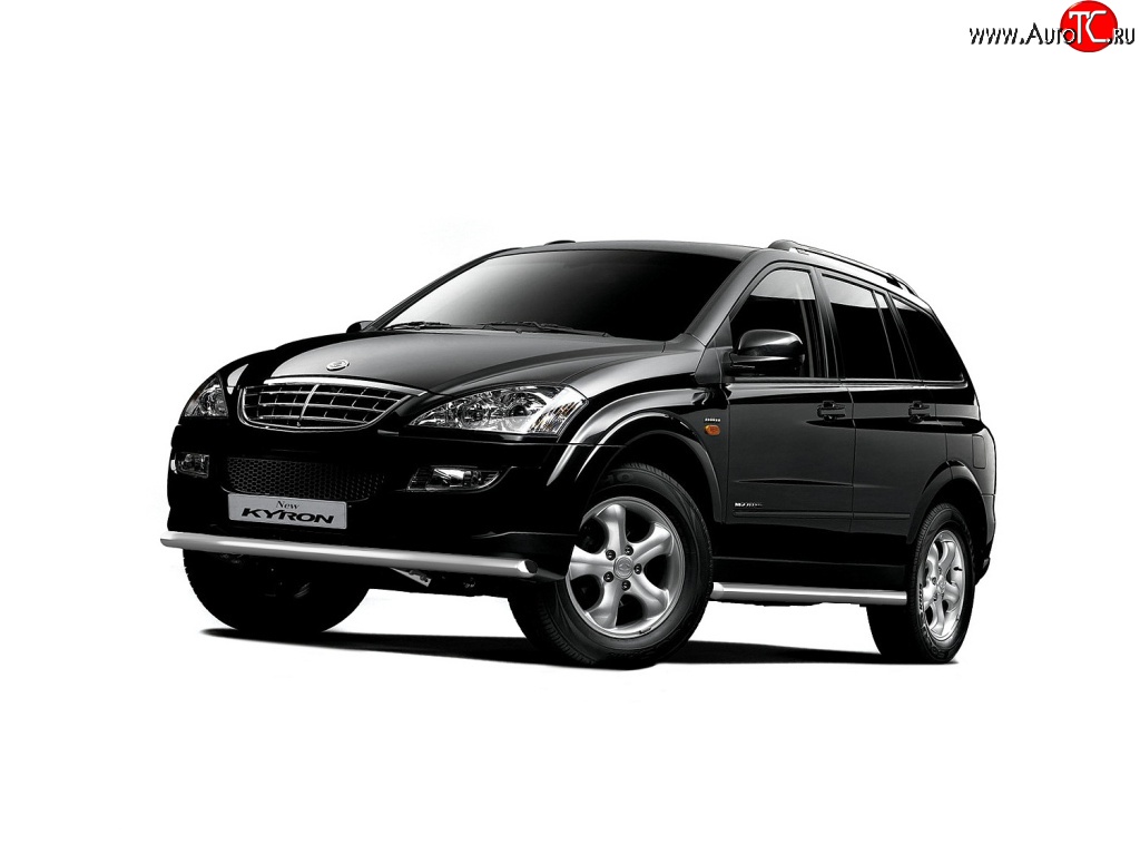 4 299 р. Защита порогов из трубы Ø63 Petroil Tuning SSANGYONG Kyron дорестайлинг (2005-2007) (Нержавеющая полированная сталь)  с доставкой в г. Санкт‑Петербург