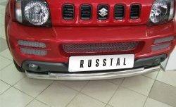 17 999 р. Защита переднего бампера (2 трубыØ63 и 42 мм, нержавейка) Russtal Suzuki Jimny JB23/JB43 дорестайлинг (1998-2001)  с доставкой в г. Санкт‑Петербург. Увеличить фотографию 3