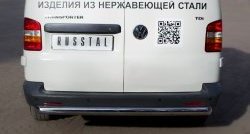 17 499 р. Защита заднего бампера (Ø63 мм, нержавейка) SLITKOFF Volkswagen Transporter T5 дорестайлинг (2003-2009)  с доставкой в г. Санкт‑Петербург. Увеличить фотографию 4