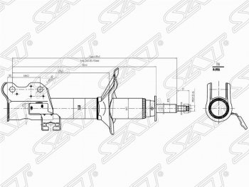 3 589 р. Левый амортизатор передний SAT Nissan 100NX (1990-1996)  с доставкой в г. Санкт‑Петербург. Увеличить фотографию 1