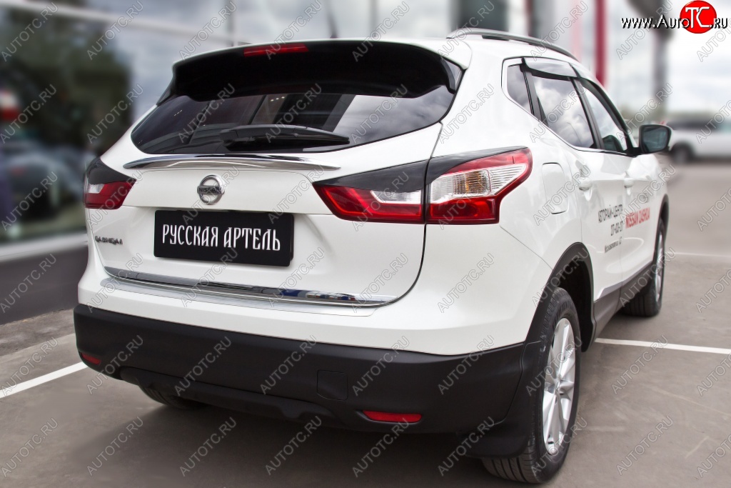 829 р. Реснички на фонари RA  Nissan Qashqai  2 (2017-2022) J11 рестайлинг (Неокрашенные)  с доставкой в г. Санкт‑Петербург