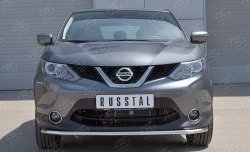 10 399 р. Защита переднего бампера (Ø42 мм, нержавейка, SPB) Russtal Nissan Qashqai 2 J11 дорестайлинг (2013-2019)  с доставкой в г. Санкт‑Петербург. Увеличить фотографию 1