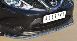 10 399 р. Одинарная защита переднего бампера диаметром 42 мм Russtal Nissan Qashqai 2 J11 дорестайлинг (2013-2019)  с доставкой в г. Санкт‑Петербург. Увеличить фотографию 2