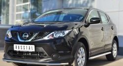 10 399 р. Одинарная защита переднего бампера диаметром 42 мм Russtal Nissan Qashqai 2 J11 дорестайлинг (2013-2019)  с доставкой в г. Санкт‑Петербург. Увеличить фотографию 4