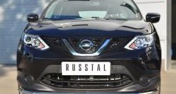 10 399 р. Одинарная защита переднего бампера диаметром 42 мм Russtal Nissan Qashqai 2 J11 дорестайлинг (2013-2019)  с доставкой в г. Санкт‑Петербург. Увеличить фотографию 1