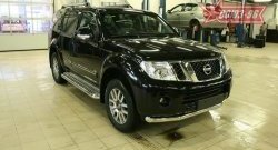 17 639 р. Защита переднего бампера одинарная Souz-96 (d76) Nissan Pathfinder R51 рестайлинг (2009-2014)  с доставкой в г. Санкт‑Петербург. Увеличить фотографию 2