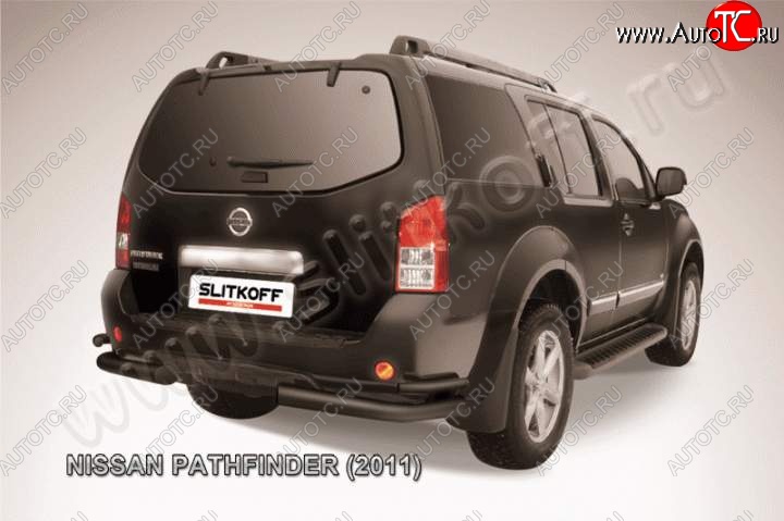 8 699 р. Уголки d76+d42 двойные  Nissan Pathfinder  R51 (2009-2014) рестайлинг (Цвет: серебристый)  с доставкой в г. Санкт‑Петербург