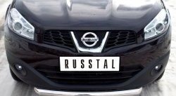 14 549 р. Одинарная защита переднего бампера диаметром 76 мм Russtal Nissan Qashqai +2 1 J10 рестайлинг (2010-2014)  с доставкой в г. Санкт‑Петербург. Увеличить фотографию 2