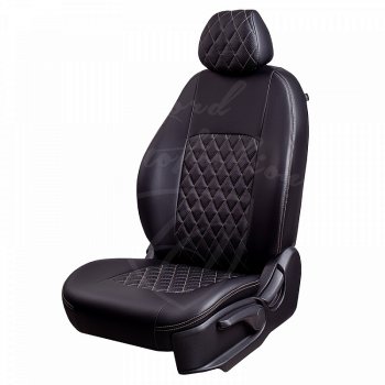 Чехлы для сидений Lord Autofashion Турин Ромб (экокожа) Nissan (Нисан) Tiida Latio (тиида)  C11 (2004-2012) C11 хэтчбек