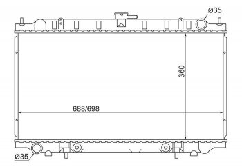 5 199 р. Радиатор двигателя (пластинчатый, МКПП/АКПП) SAT  Nissan AD  Y11 - Wingroad  2 Y11  с доставкой в г. Санкт‑Петербург. Увеличить фотографию 1