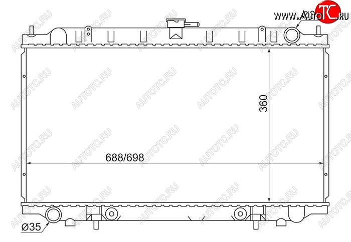 5 199 р. Радиатор двигателя (пластинчатый, МКПП/АКПП) SAT  Nissan AD  Y11 - Wingroad  2 Y11  с доставкой в г. Санкт‑Петербург