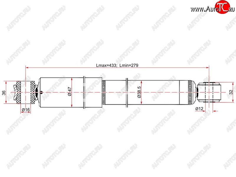 1 749 р. Амортизатор задний LH=RH SAT Nissan Wingroad 2 Y11 дорестайлинг универсал (1999-2001)  с доставкой в г. Санкт‑Петербург