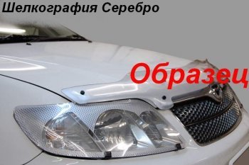 2 079 р. Дефлектор капота CA-Plastiс  Nissan AD  Y12 (2006-2016) дорестайлинг (Шелкография серебро)  с доставкой в г. Санкт‑Петербург. Увеличить фотографию 2