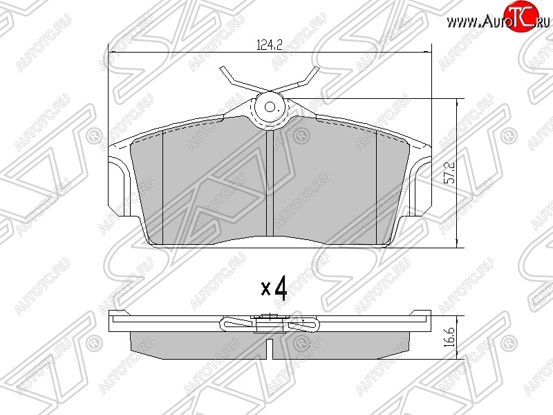 1 129 р. Колодки тормозные SAT (передние) Nissan Bluebird Sylphy седан G10 дорестайлинг (2000-2003)  с доставкой в г. Санкт‑Петербург