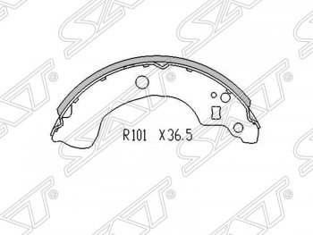 Колодки тормозные SAT (задние) Nissan Almera седан N16 дорестайлинг (2000-2003)