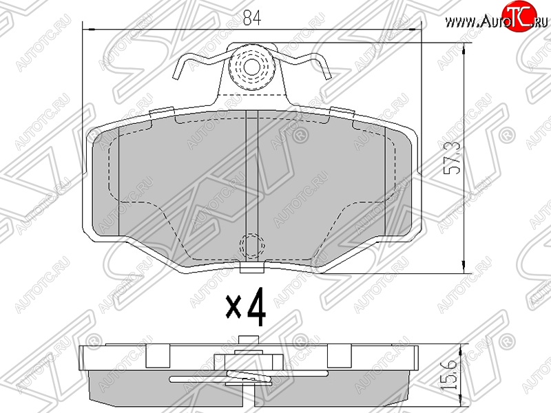 829 р. Колодки тормозные SAT (задние) Nissan Bluebird Sylphy седан G10 дорестайлинг (2000-2003)  с доставкой в г. Санкт‑Петербург