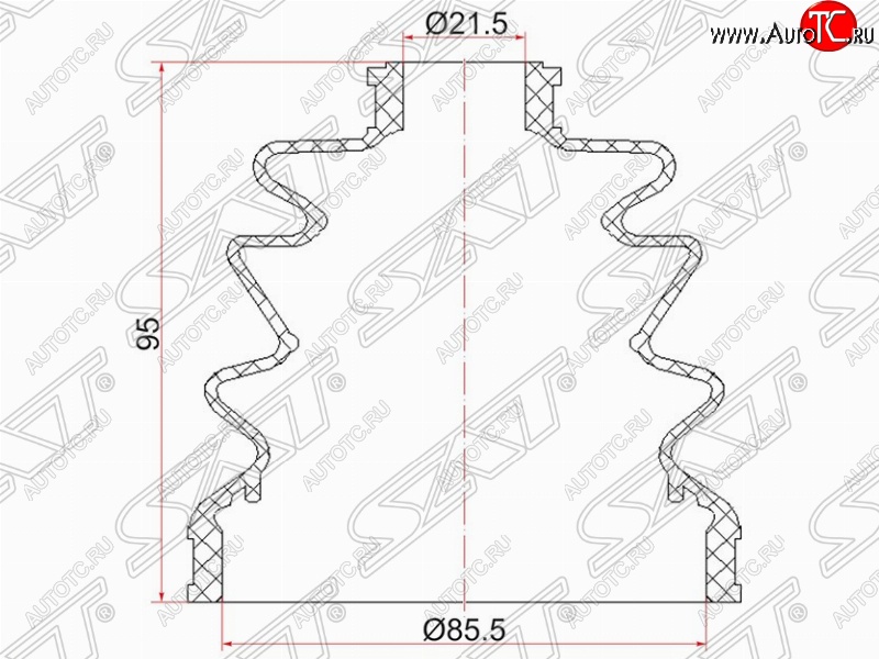 389 р. Пыльник ШРУСа (наружный) SAT  Nissan Almera  седан - Wingroad  2 Y11  с доставкой в г. Санкт‑Петербург