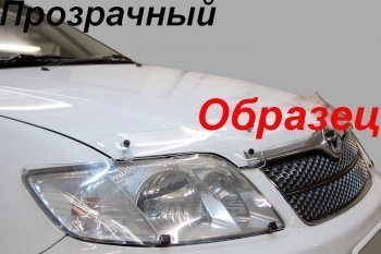 1 899 р. Дефлектор капота CA-Plastiс Nissan Almera седан G15 (2012-2019) (Classic прозрачный, Без надписи)  с доставкой в г. Санкт‑Петербург. Увеличить фотографию 2