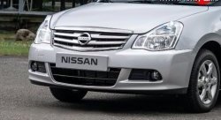 4 599 р. Передний бампер с правой заглушкой под крюк Стандартный Nissan Almera седан G15 (2012-2019) (Окрашенный)  с доставкой в г. Санкт‑Петербург. Увеличить фотографию 1