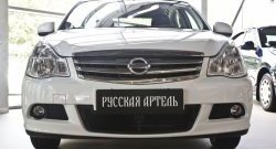 2 089 р. Защитная сетка решетки переднего бампера РА Nissan Almera седан G15 (2012-2019)  с доставкой в г. Санкт‑Петербург. Увеличить фотографию 2