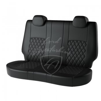 7 399 р. Чехлы для сидений Lord Autofashion Турин Ромб (экокожа)  Nissan Almera  седан (2012-2019) G15 (Черный, вставка черная, строчка черная)  с доставкой в г. Санкт‑Петербург. Увеличить фотографию 2