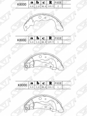 1 739 р. Колодки тормозные SAT (задние)  Nissan Almera  седан (2012-2019) G15  с доставкой в г. Санкт‑Петербург. Увеличить фотографию 1