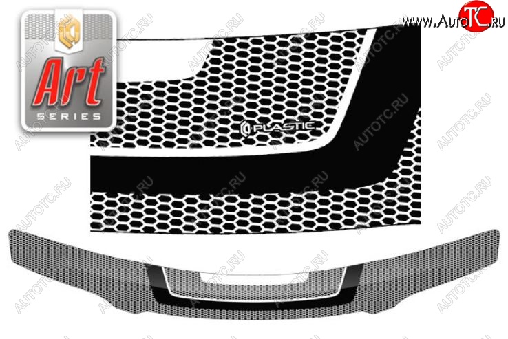2 059 р. Дефлектор капота CA-Plastiс  Nissan Avenir (1999-2005) (Серия Art черная)  с доставкой в г. Санкт‑Петербург