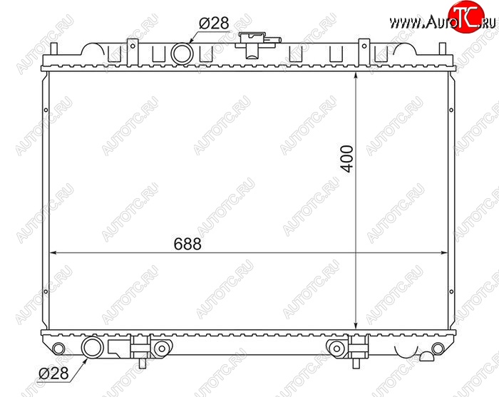 5 549 р. Радиатор двигателя (пластинчатый, МКПП/АКПП) SAT  Nissan Avenir - Tino  с доставкой в г. Санкт‑Петербург