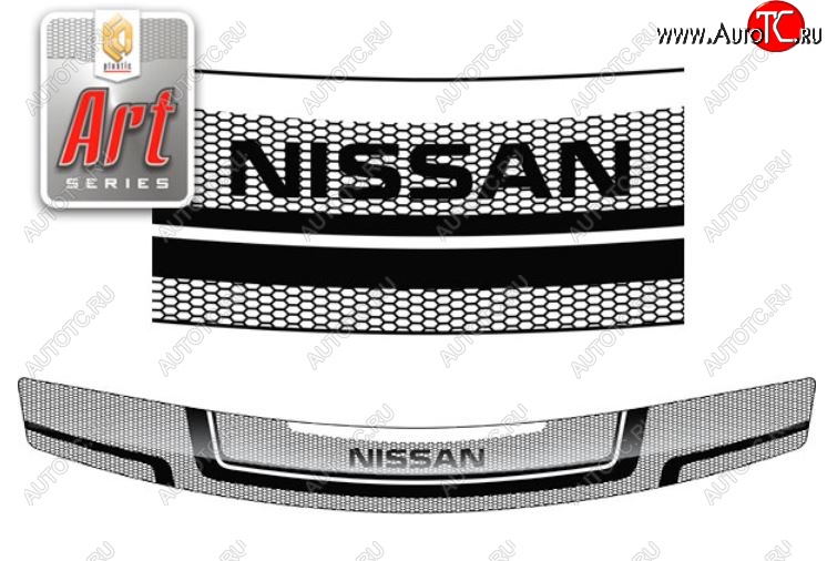 2 099 р. Дефлектор капота CA-Plastiс  Nissan Bassara (1999-2003) (Серия Art графит)  с доставкой в г. Санкт‑Петербург