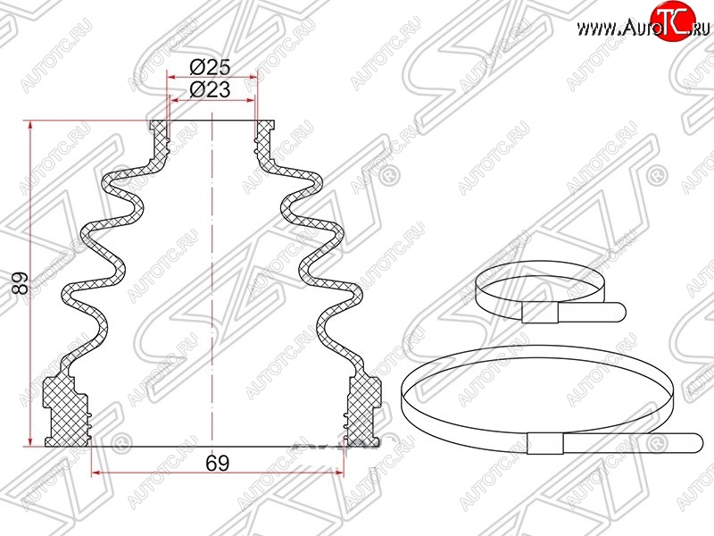 419 р. Пыльник ШРУСа (внутренний) SAT  Nissan Bluebird Sylphy  седан - X-trail  1 T30  с доставкой в г. Санкт‑Петербург