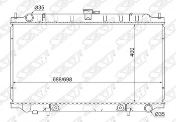 6 749 р. Радиатор двигателя (пластинчатый, 2.0-3.5, МКПП/АКПП) SAT  Nissan Cefiro  A32 - Maxima  A32  с доставкой в г. Санкт‑Петербург. Увеличить фотографию 1