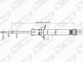 2 589 р. Амортизатор задний SAT (установка на левую или правую сторону)  Nissan Cefiro  A32 - Maxima  4  с доставкой в г. Санкт‑Петербург. Увеличить фотографию 1