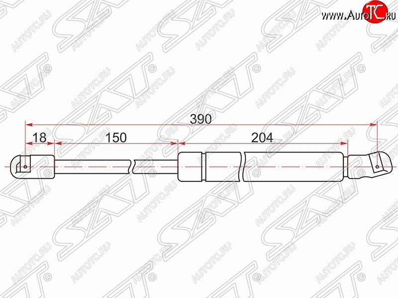 629 р. Газовый упор капота SAT  Nissan Cefiro  A33 - Maxima  A33  с доставкой в г. Санкт‑Петербург