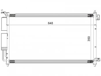 Радиатор кондиционера SAT Nissan Tiida 1 хэтчбэк C11 дорестайлинг, Япония (2004-2007)