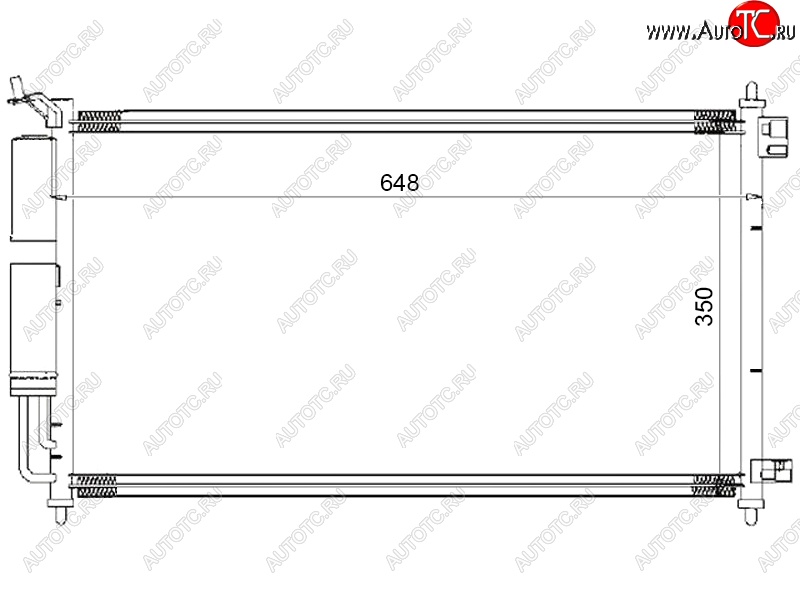 4 799 р. Радиатор кондиционера SAT Nissan Tiida 1 хэтчбэк C11 дорестайлинг, Япония (2004-2007)  с доставкой в г. Санкт‑Петербург