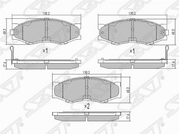 1 059 р. Колодки тормозные (передние) SAT Nissan Datsun (1990-1995)  с доставкой в г. Санкт‑Петербург. Увеличить фотографию 1